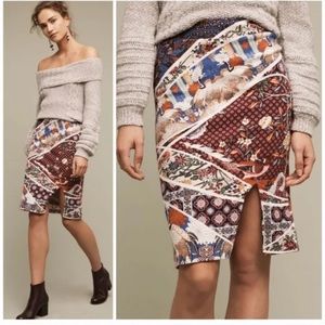 Maeve Multicolor Patterned Pencil Skirt